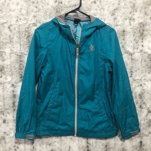 Zero Xposur Girls Youth L(14/16) Teal Blue Hooded Wind Breaker Jacket